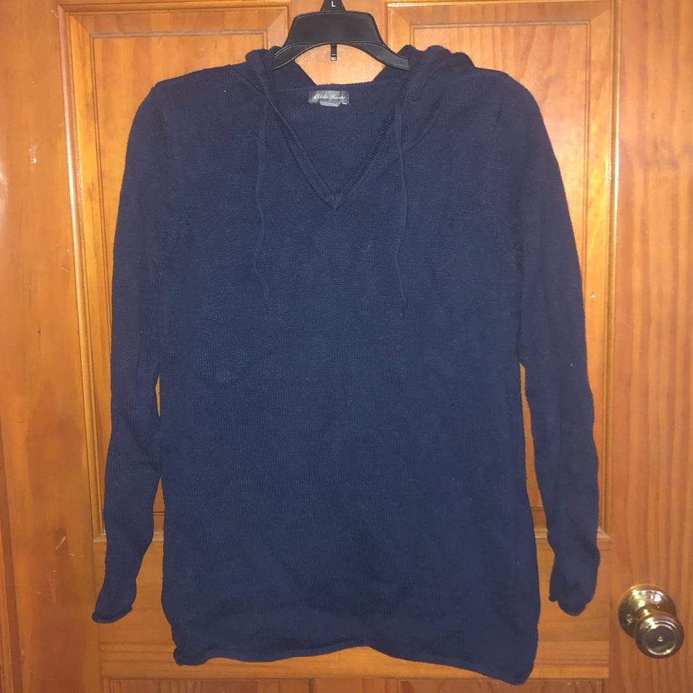 Eddie Bauer Knit Hooded Sweater, size medium